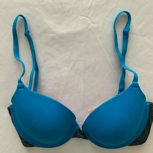 Victoria's Secret PINK Wear Everywhere Demi Bra, Blue and Grey, 34B